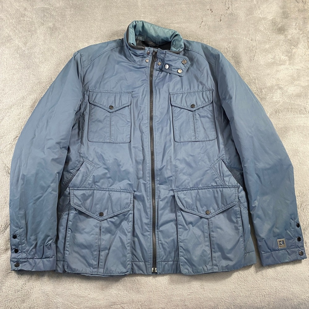 Hugo Boss Orange Field Jacket 46R Blue Oblade4-W Thermore Insulated Hoodie Coat